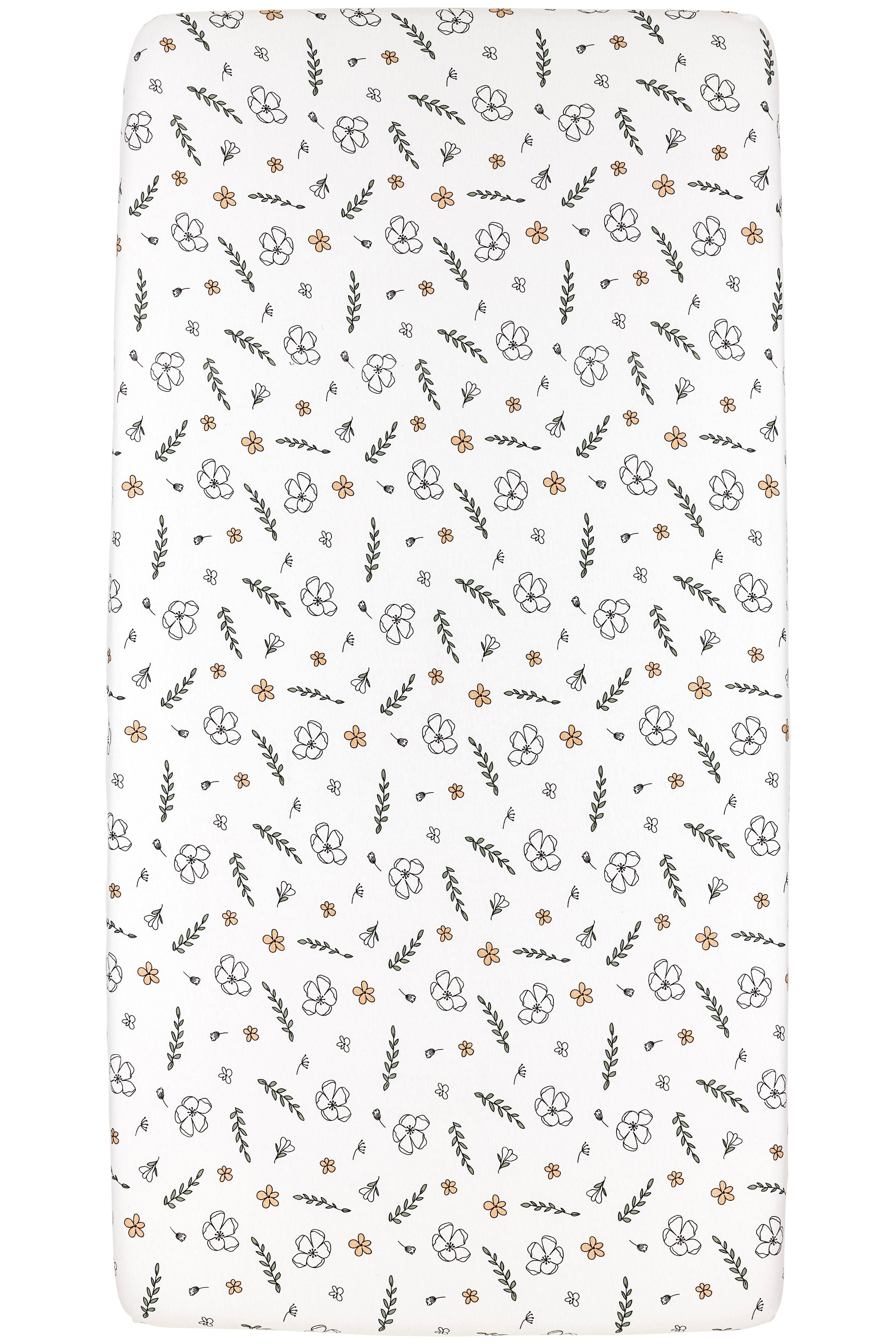 Meyco katoenen jersey wieg hoeslaken 40x80/90 cm Floral