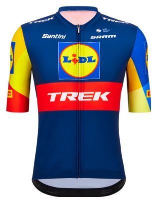 Maillot Manches Courtes Santini x Lidl Trek 2023 Fan Line Bleu
