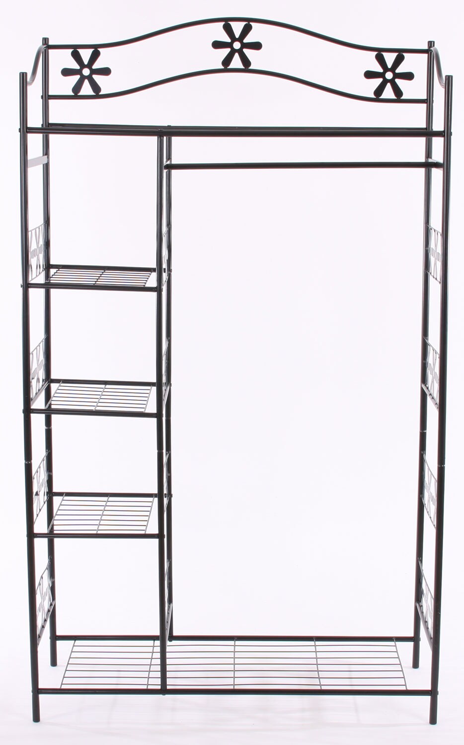 Metall-Garderobe Bern, Garderobenständer Kleiderschrank Metallregal 172x100x43cm ~ ohne Vorhang