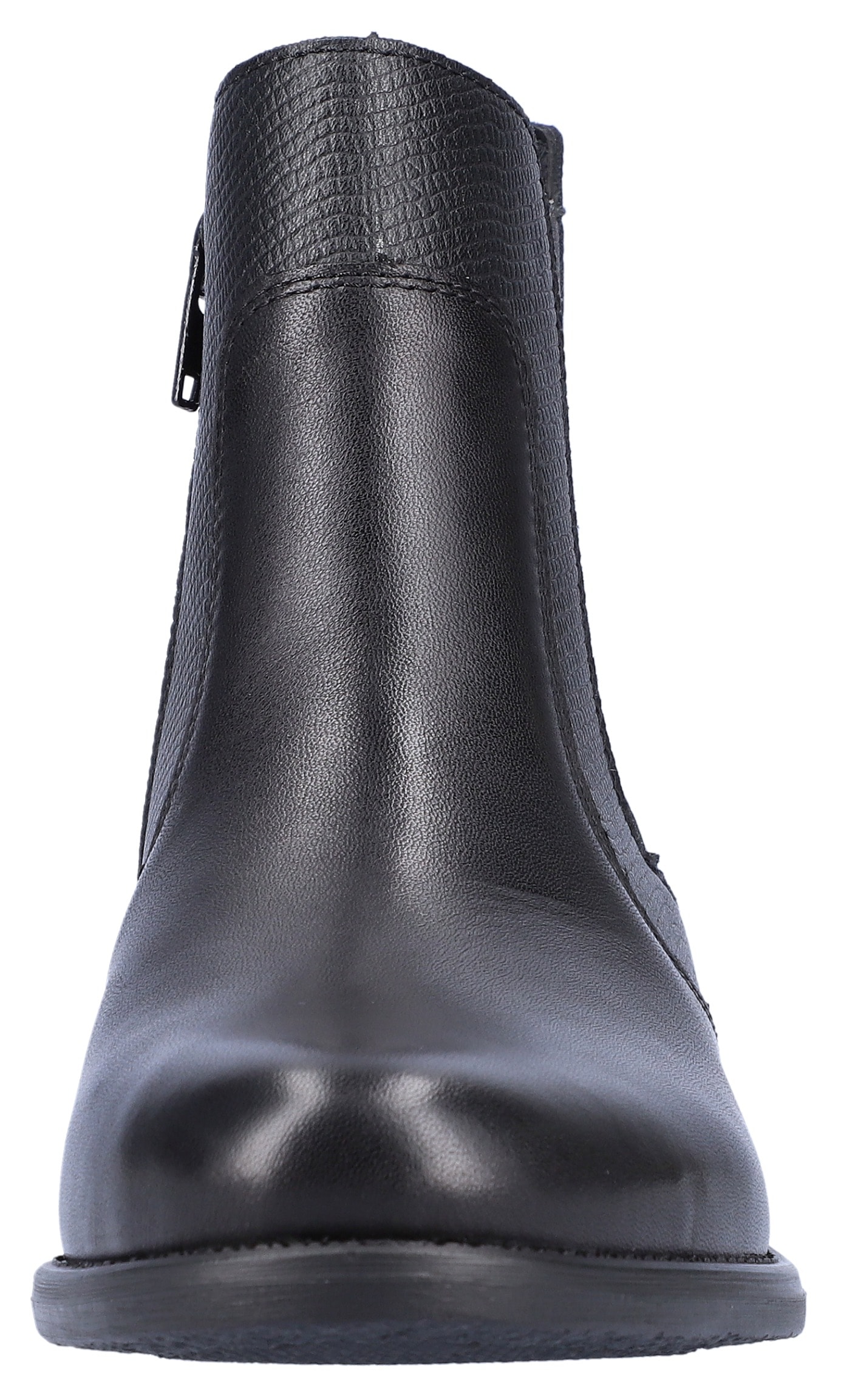Remonte Chelseaboots  , Blockabsatz, Stiefelette, Businesschuh, Besätze in Reptilienoptik