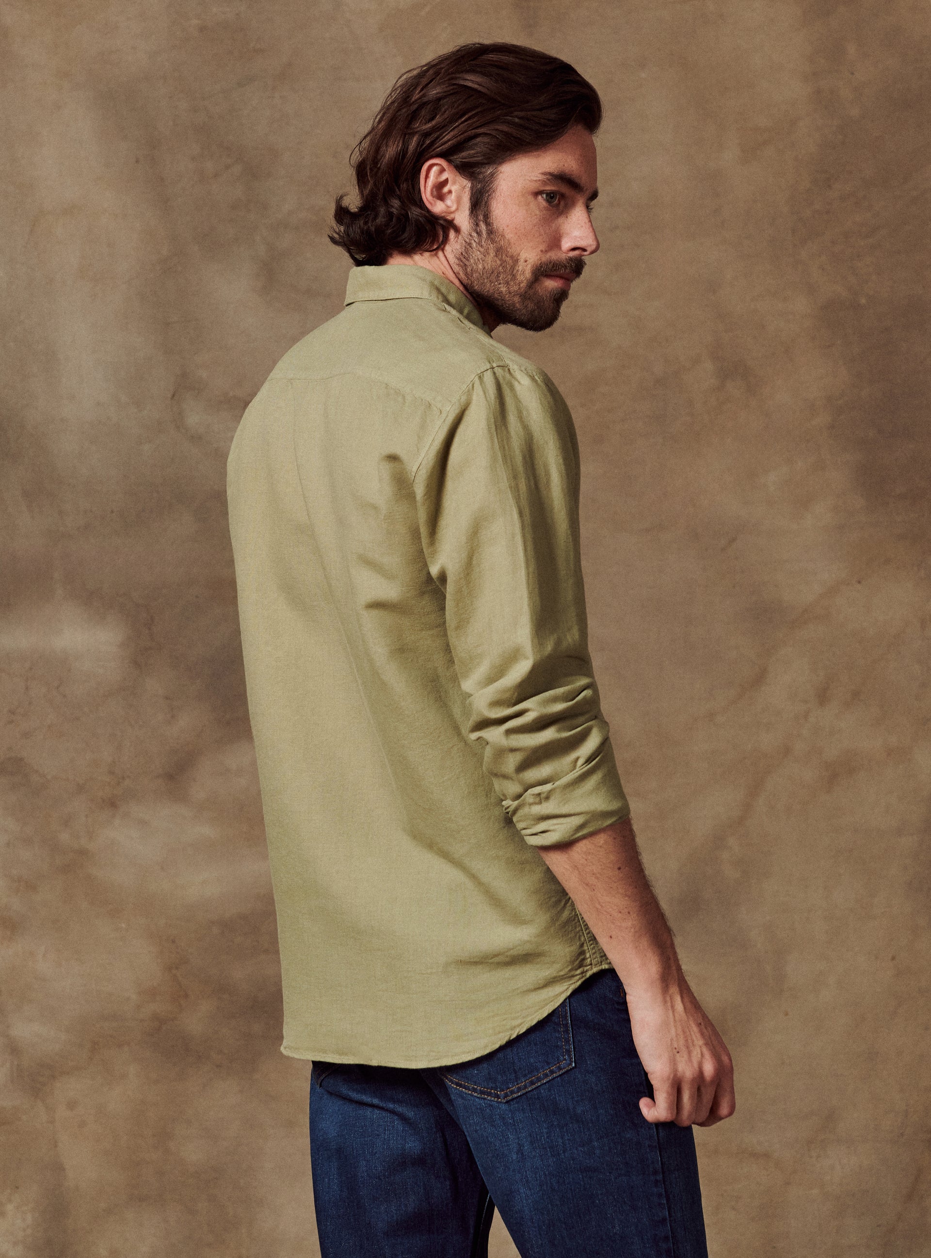 Chemise en lin College Amande