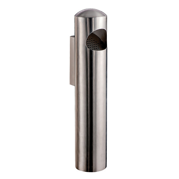 Cendrier Birkin mural en inox 5 litres gris