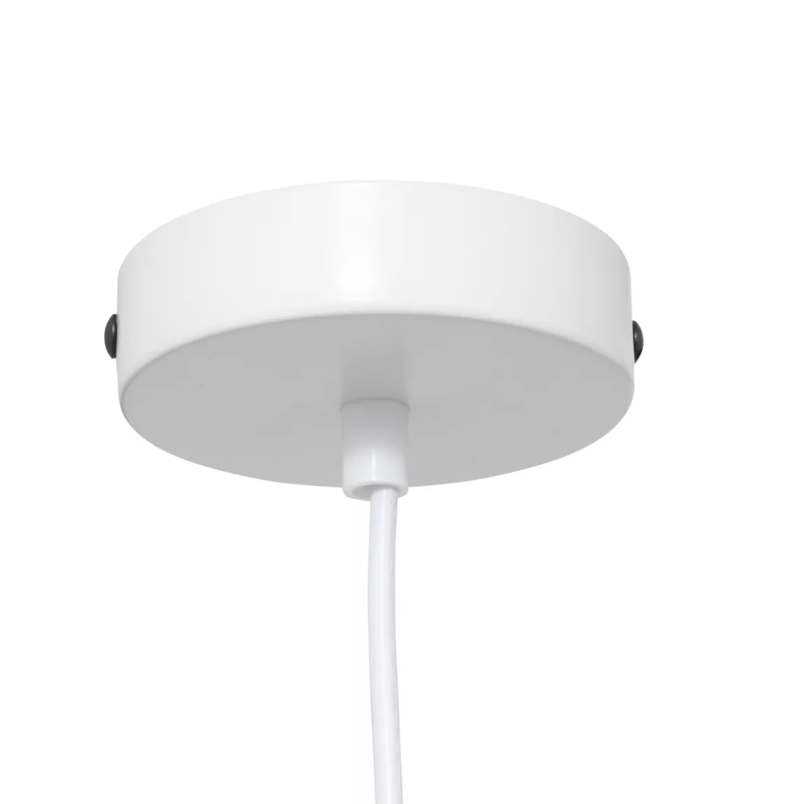 Suspension luminaire coton (37 x 24 cm) Toby Blanc