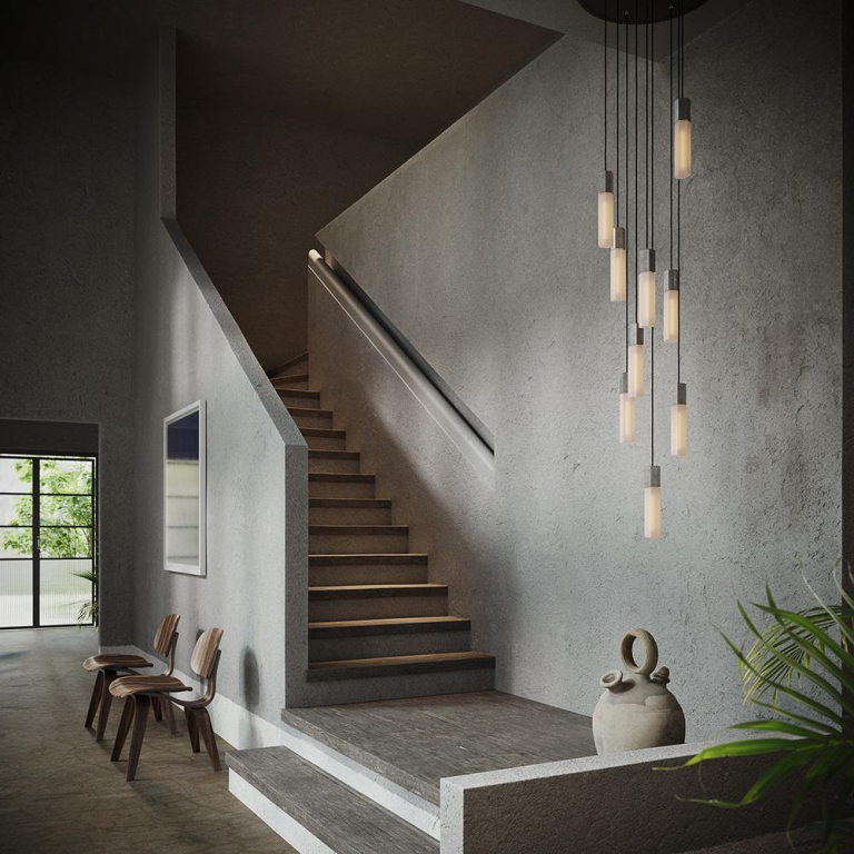 Tala LED Basalt 9 cluster hanglamp LED messing