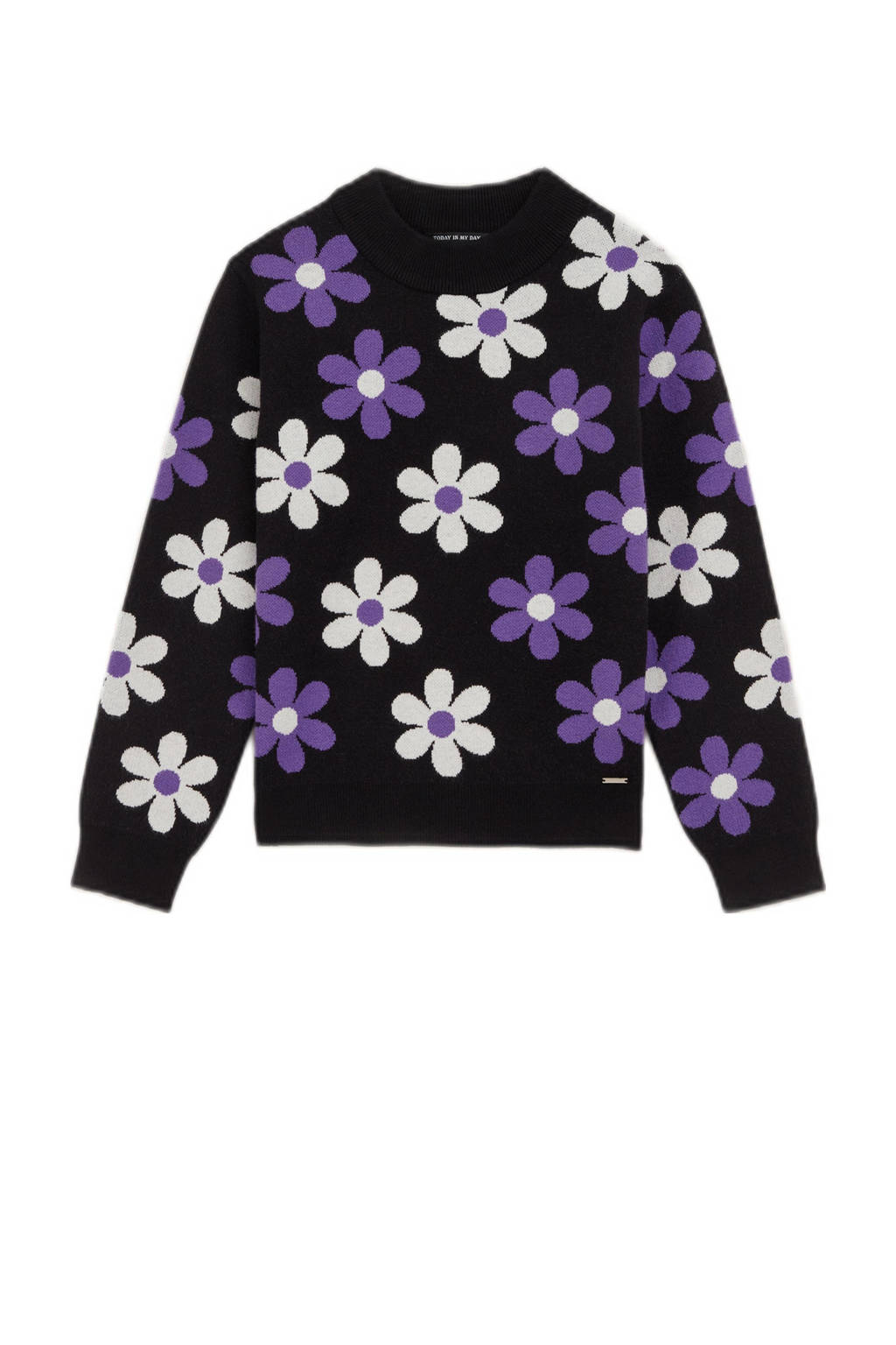 WE Fashion gebreide trui zwart