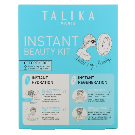 Talika coffret Instant Beauty : masque visage et patchs yeux