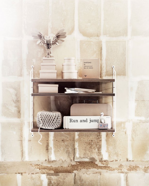 String Furniture Pocket wandkast wit/essen