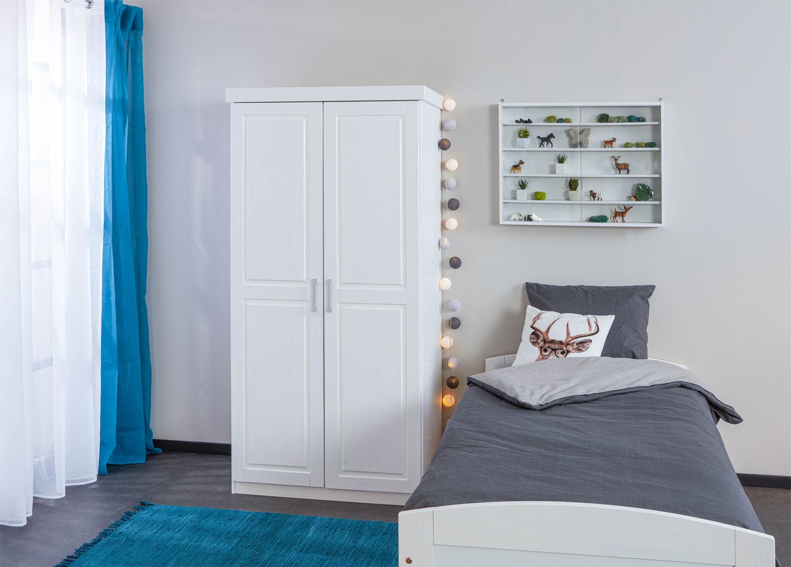 Drehtürenschrank Leonard 95 x 190 cm braun