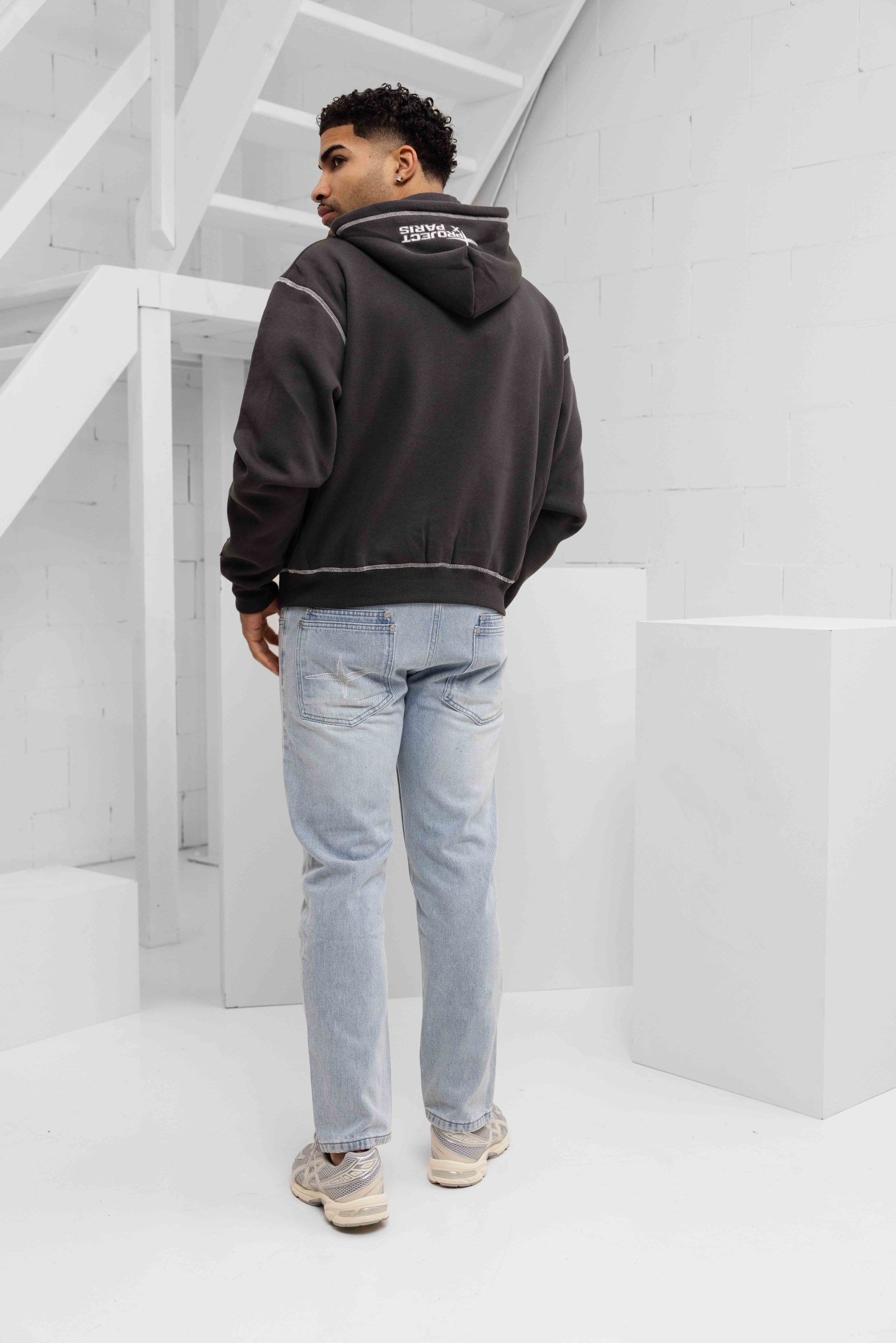 Project X Paris UK Drip Full Zip Hoodie Grijs