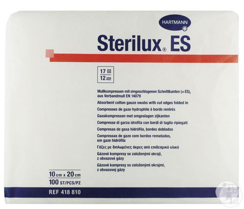 Hartmann Sterilux ES Compresse Non Stérile 12 Plis 10x20cm Pièces 100 (4188101)