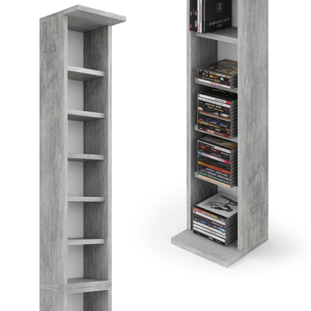 VICCO CD Regal DVD Ständer Beton Wandregal Hängeregal Bücherregal Büroregal