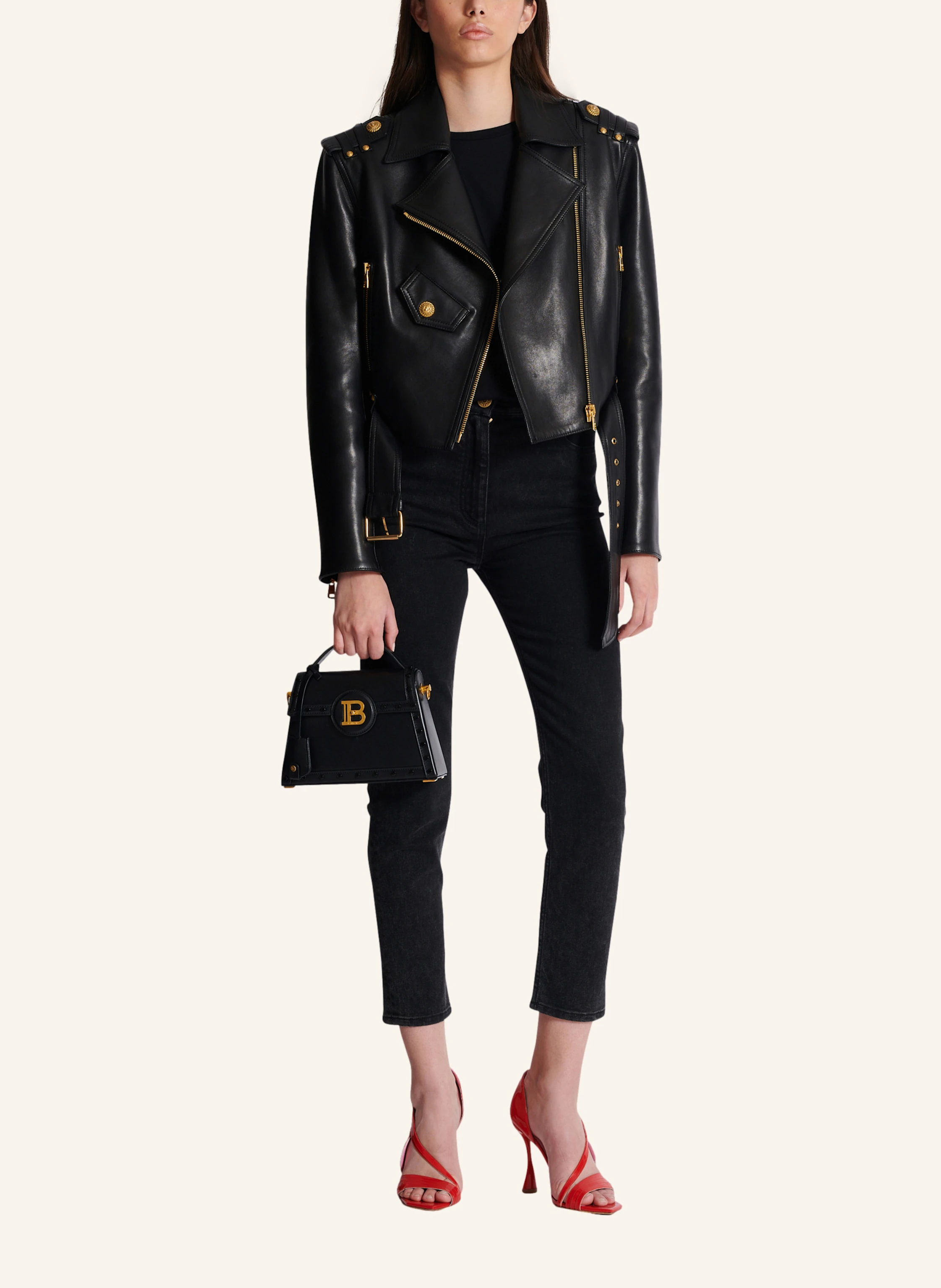 BALMAIN Tasche B-Buzz Dynasty aus Leder Box