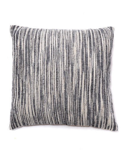 Black Sparrow Striped Cushion Cover