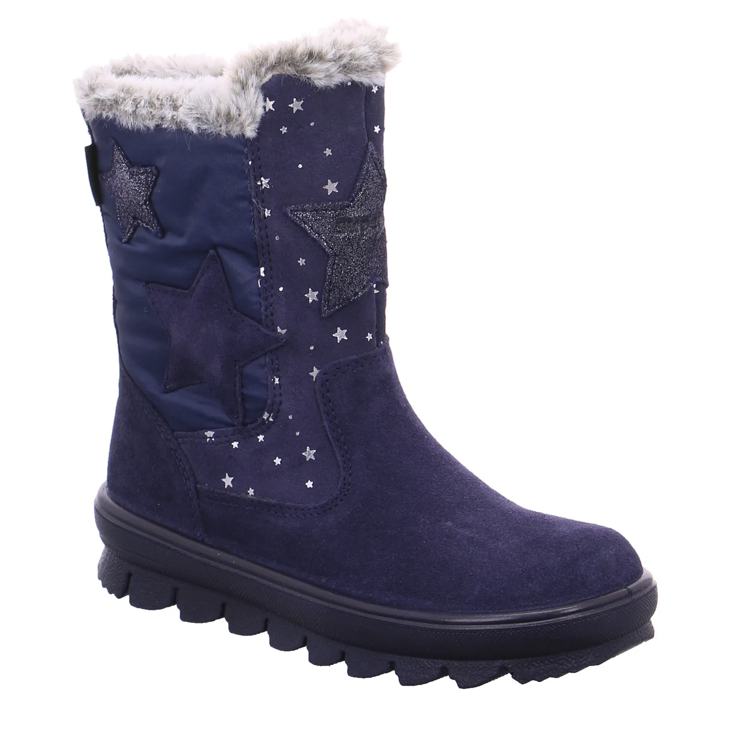 SUPERFIT Kleinkinder-Winterstiefel Dunkelblau Textil  Stiefel