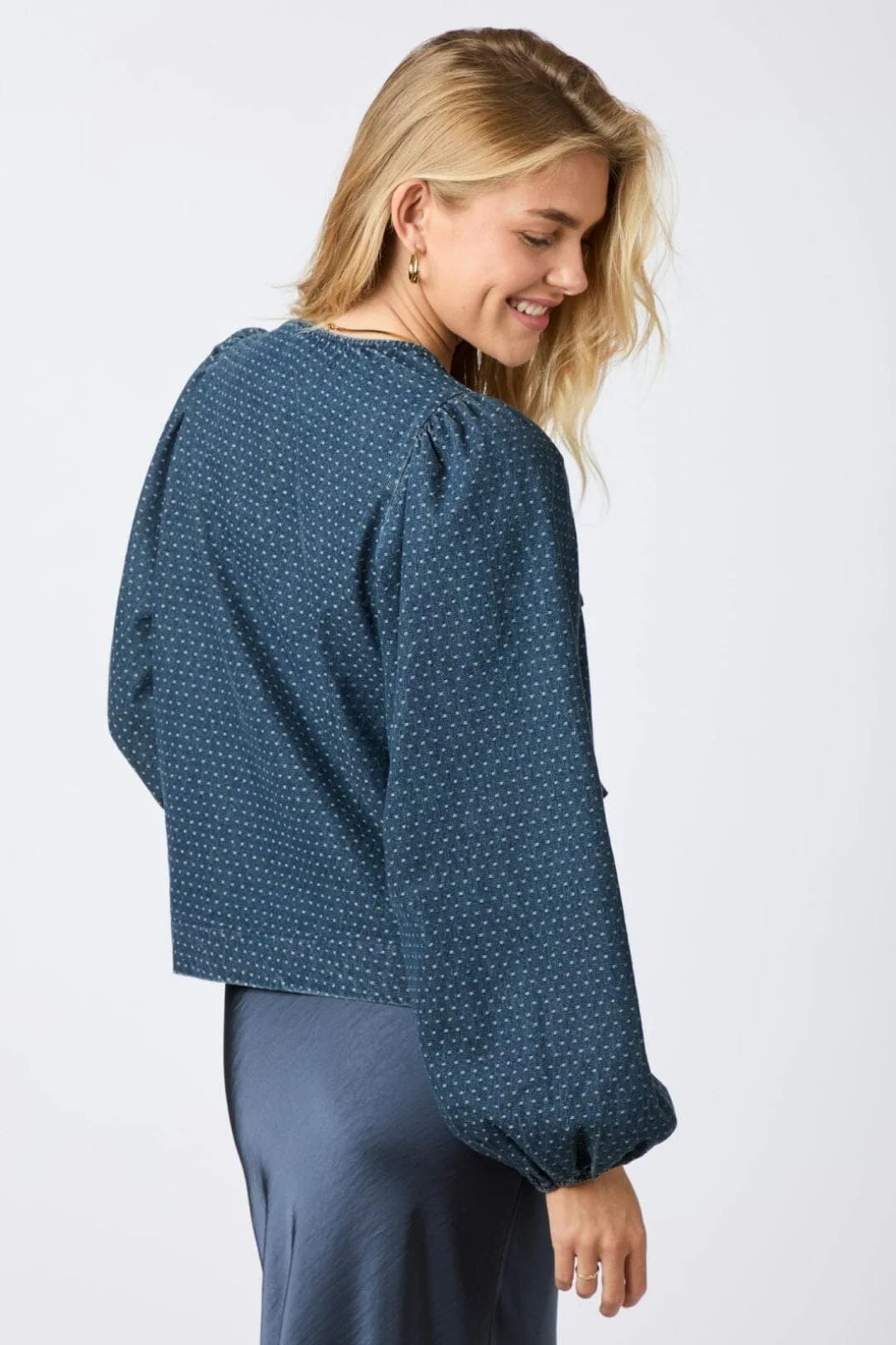 Neo Noir Silvi Overdyed Dot Blouse