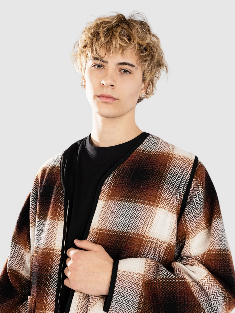 Santa Cruz Assembly Liner Jacket orange/black check