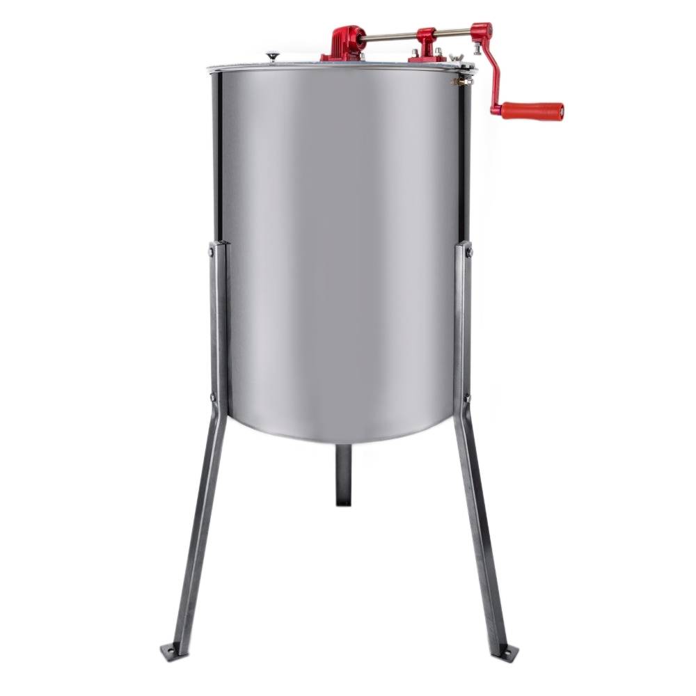 Extrator de mel manual para 4 quadros de aço inoxidável, ferramenta para virar favos de mel