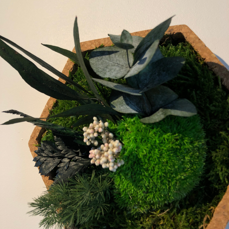 Stab nature hexagonal s 16 x 16 cm