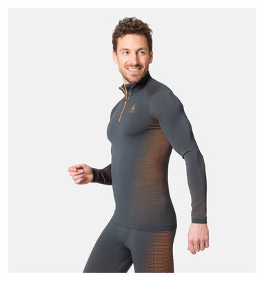 T-Shirt Technique Odlo 1/2 Zip Performance Warm Eco Bleu