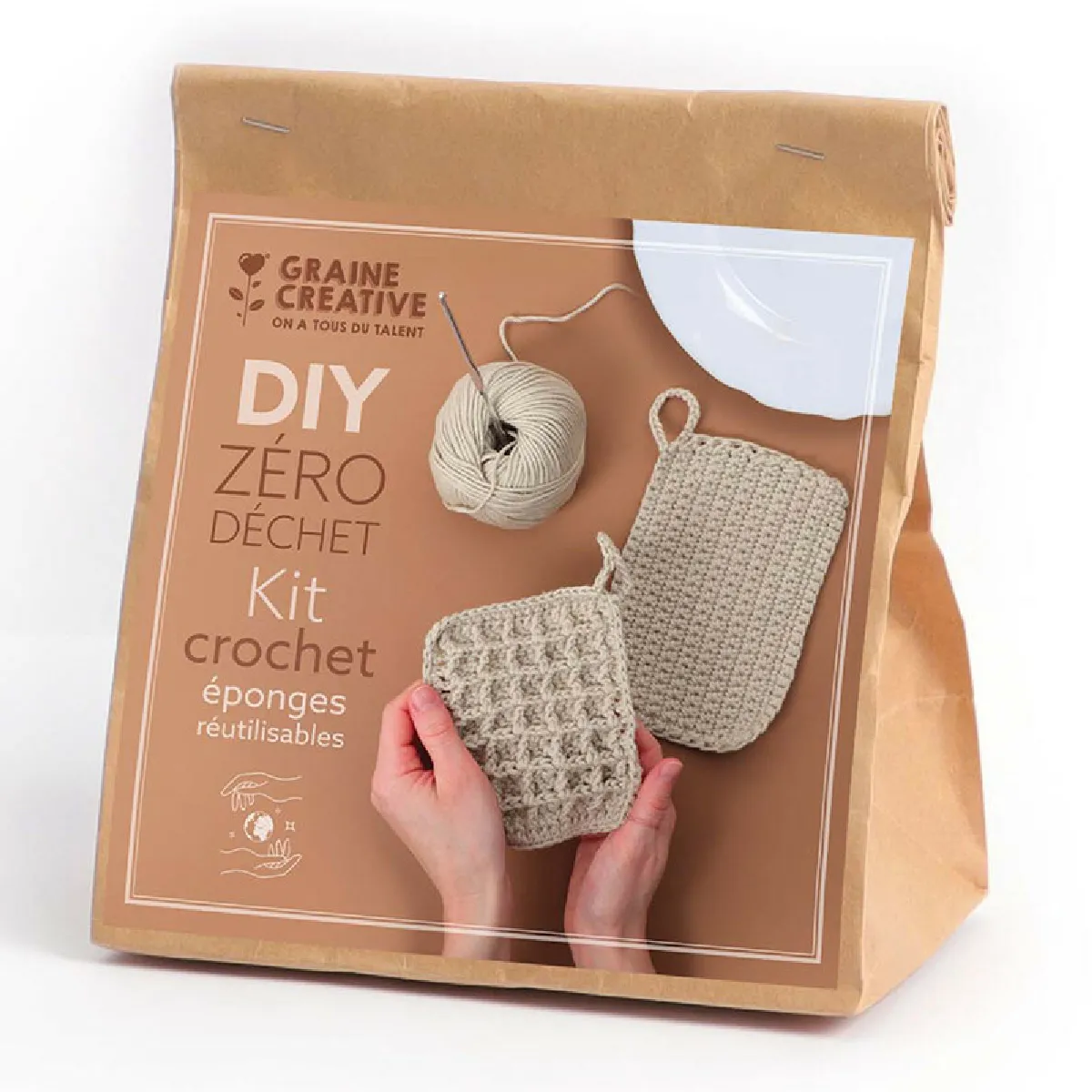 Graines Créatives Kit DIY - Éponges réutilisables