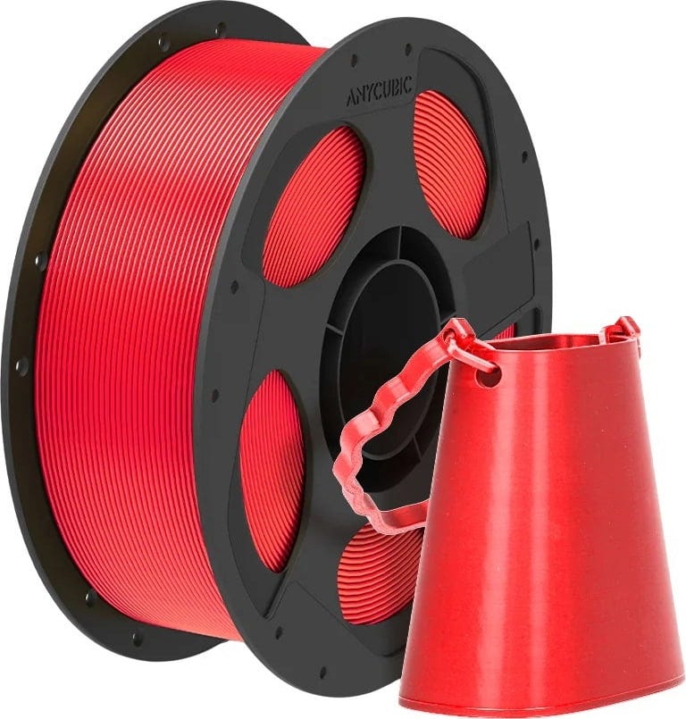 Anycubic  PLA Silk Christmas Red, 1,75 mm / 1000 g    Filament mit seidiger Brillanz in Christmas Red