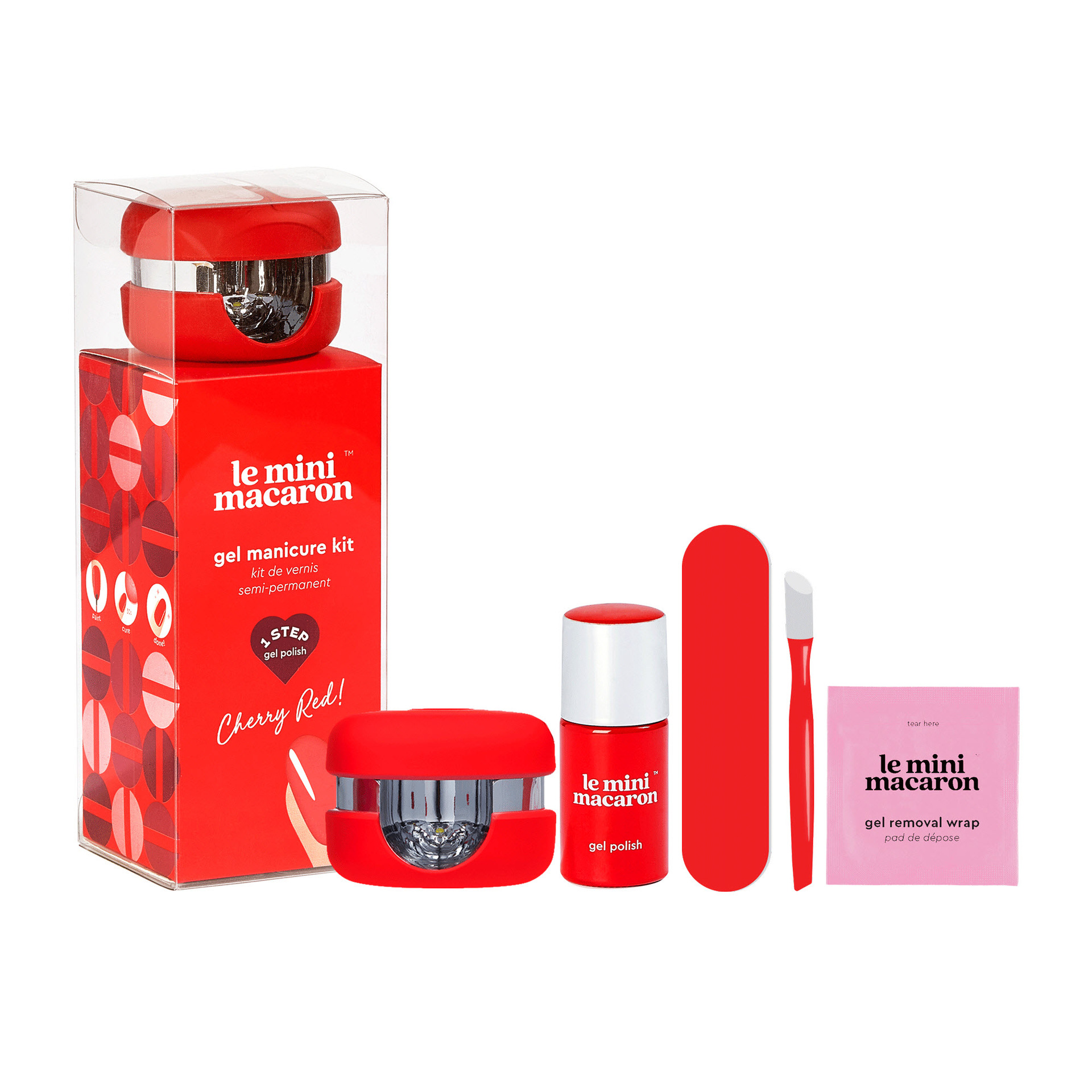 Le Mini Macaron Manicure Kit Cherry Red