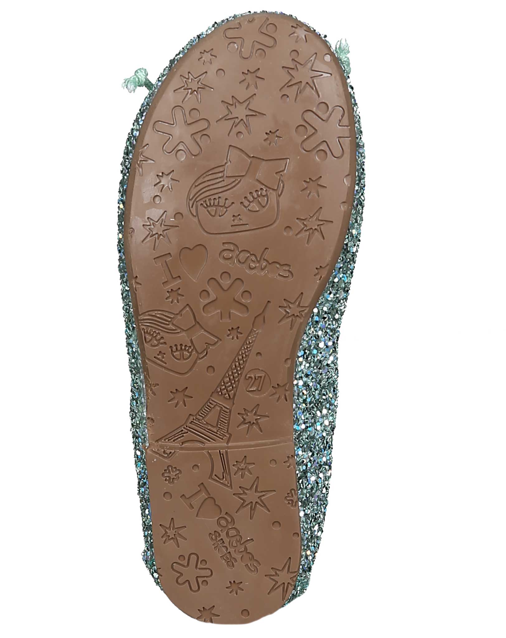 Ballerinas GLITTER in grün