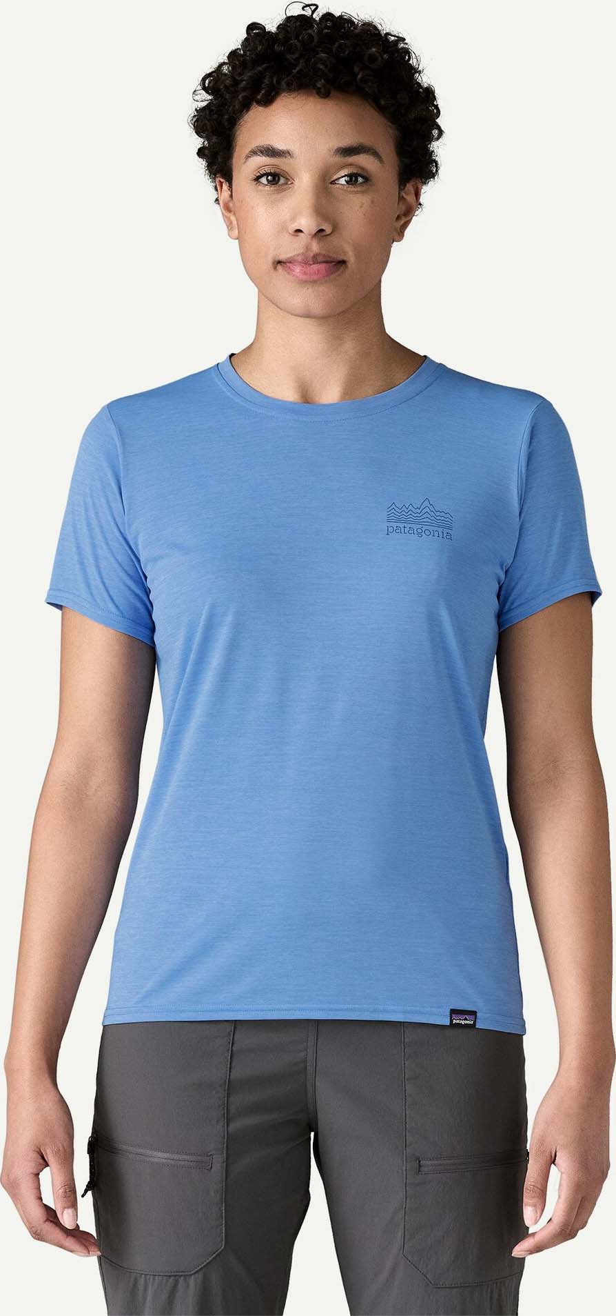 Capilene Cool Daily Graphic Shirt Dame Strataspire: Abundant Blue X-Dye