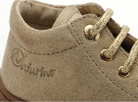 Naturino boots bottine bebe cocoon suede glitter or