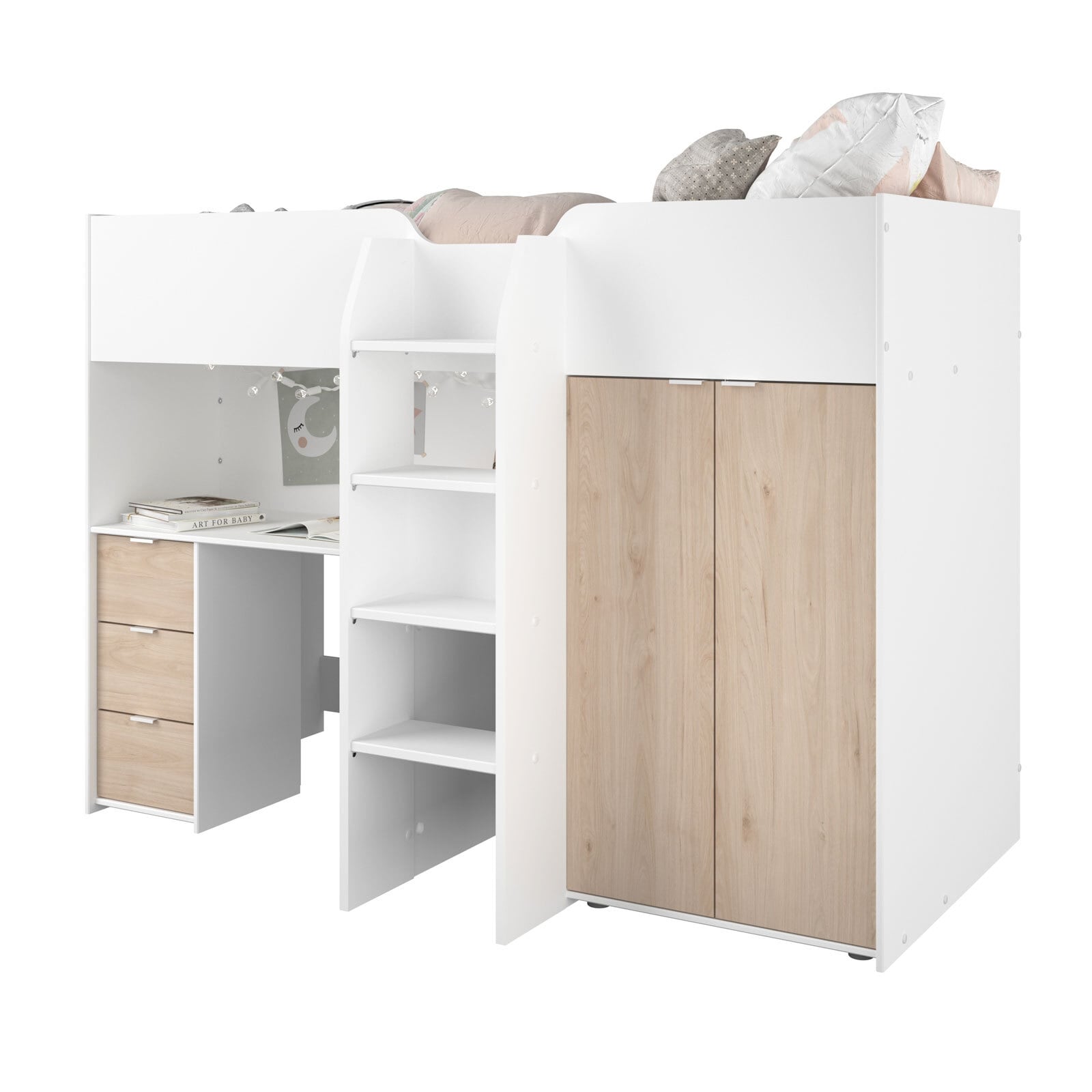 Parisot Hochbett Tom1 weiß / braun