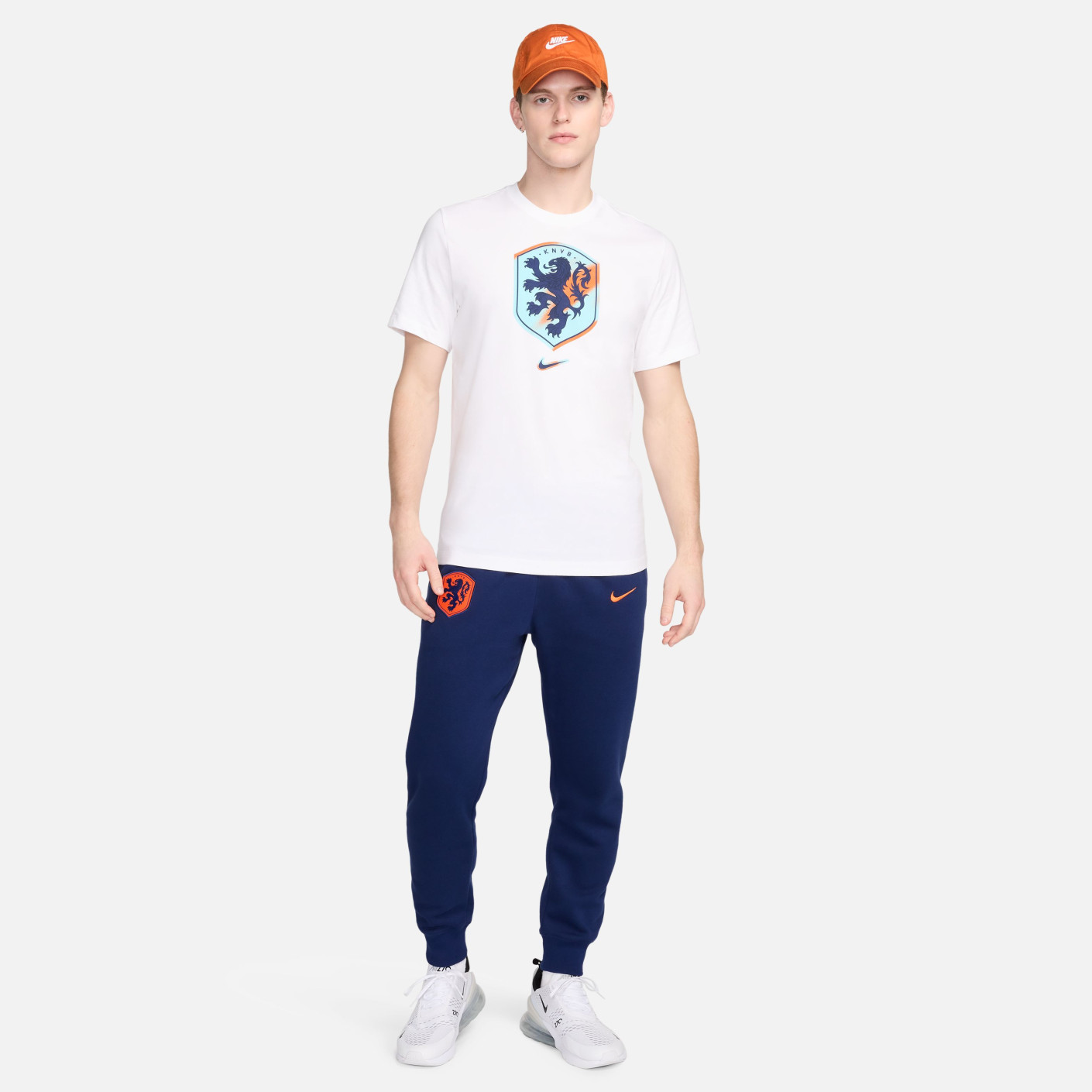 Nike Nederland Crest T-Shirt 2024-2026 Wit