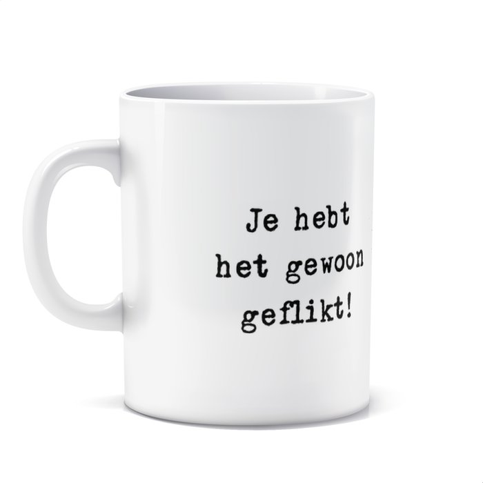 Mok | Je hebt het geflikt! | met eigen naam