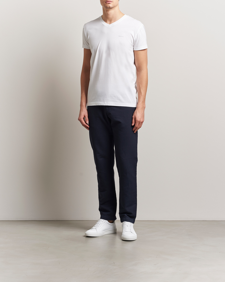 GANT 2-Pack V-Neck T-shirt Black/White