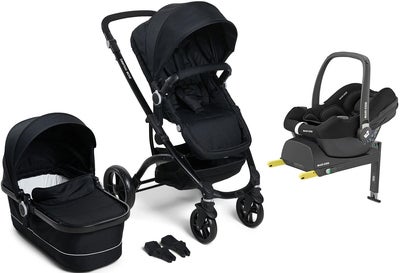 Beemoo Move Duo Duovogn Inkl. Maxi-Cosi CabrioFix Babybilstol & Base, Black
