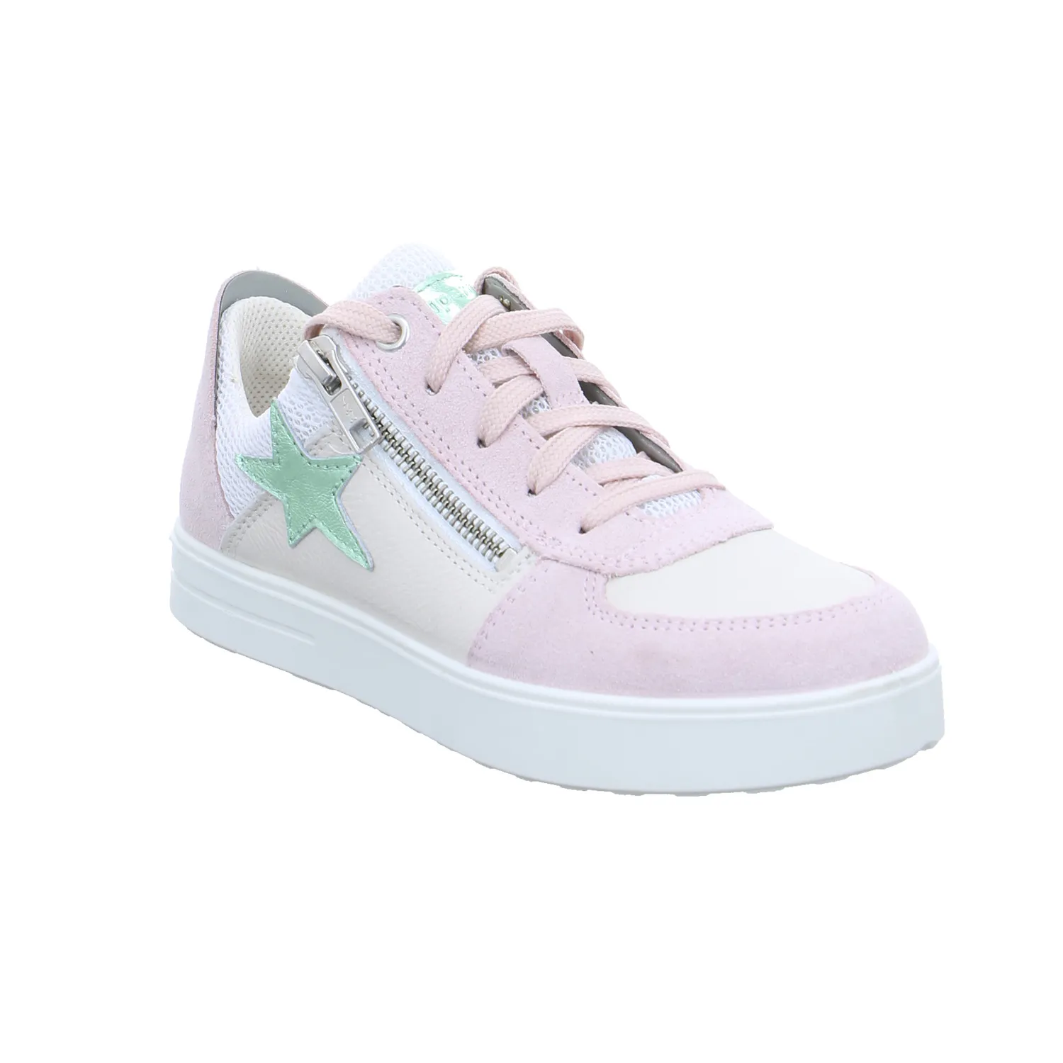 SUPERFIT Mädchen-Halbschuh Binder Rosa Leder  Sneaker