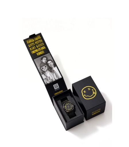 Nixon Nirvana Time Teller Black Smiley Face