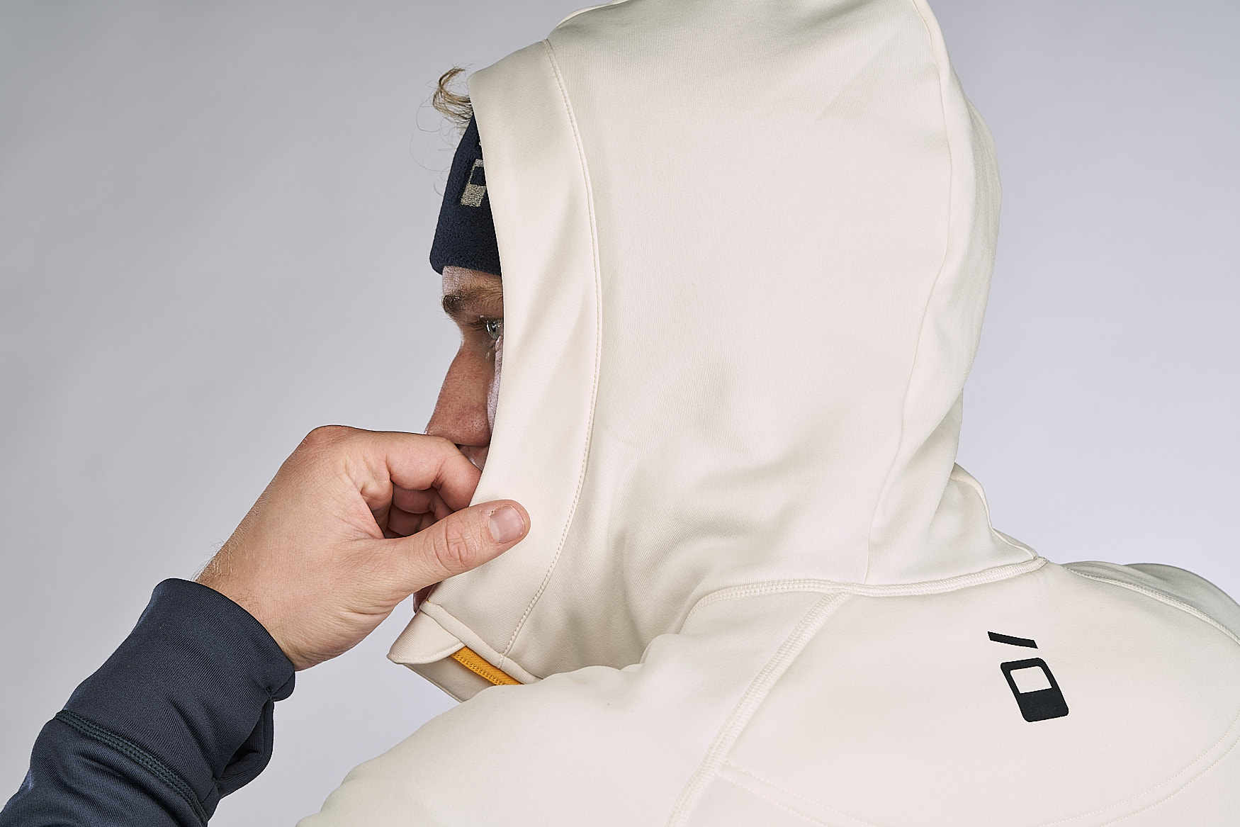 Pow Zip Hoodie Herre 23/Beige/Mørkeblå
