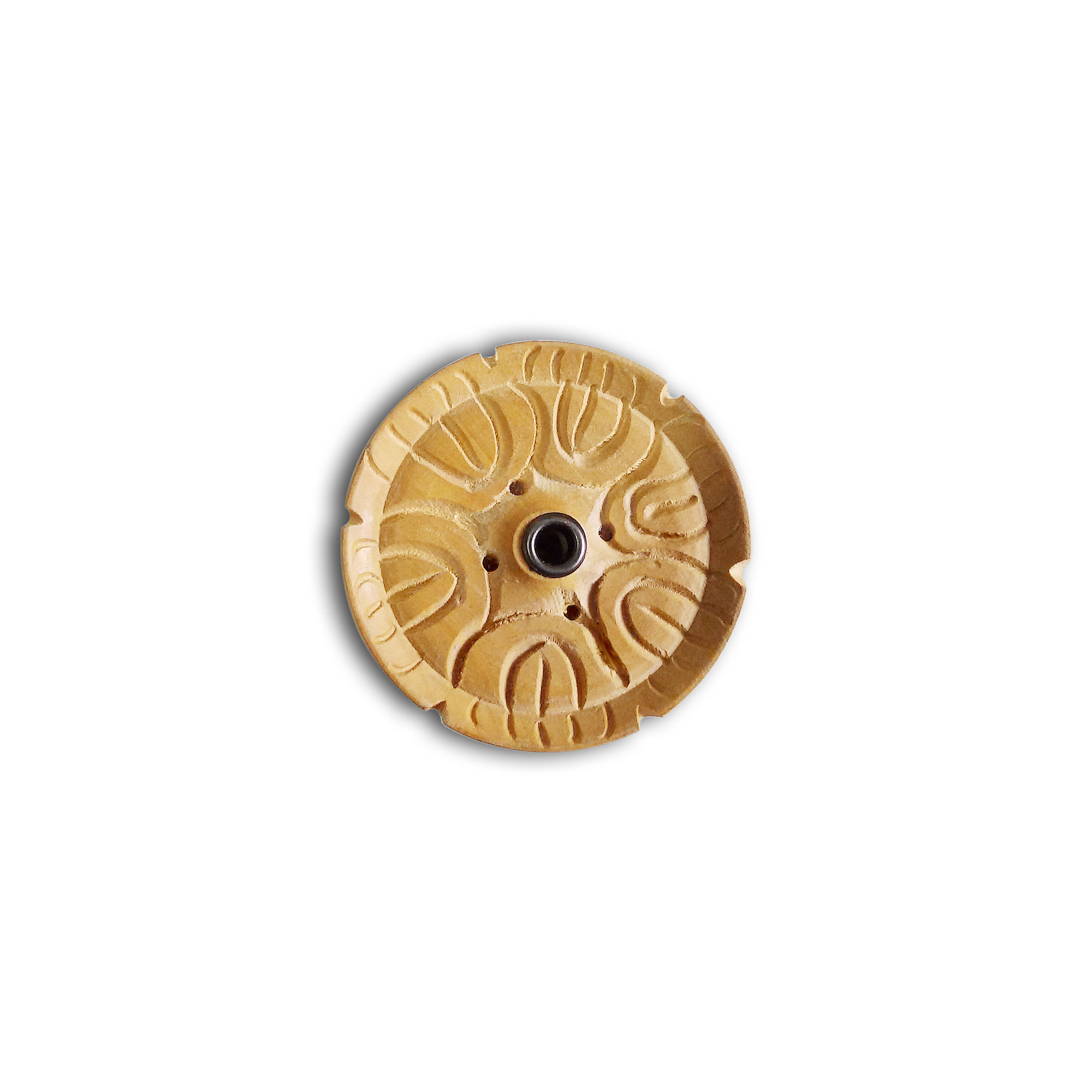 Räucherstäbchenhalter 'Lotus', aus Halduholz, natur, Ø 6 cm, H 2,7 cm günstig bestellen