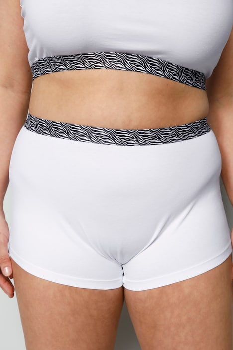 Pantys, 2er-Pack, HighWaist, Animal-Elastikbund