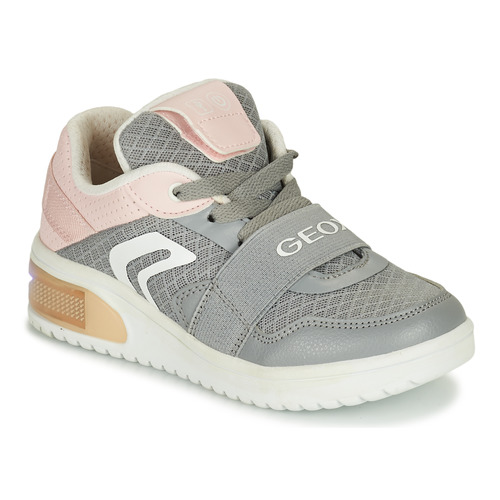 Geox - J XLED GIRL - Gris / Rose