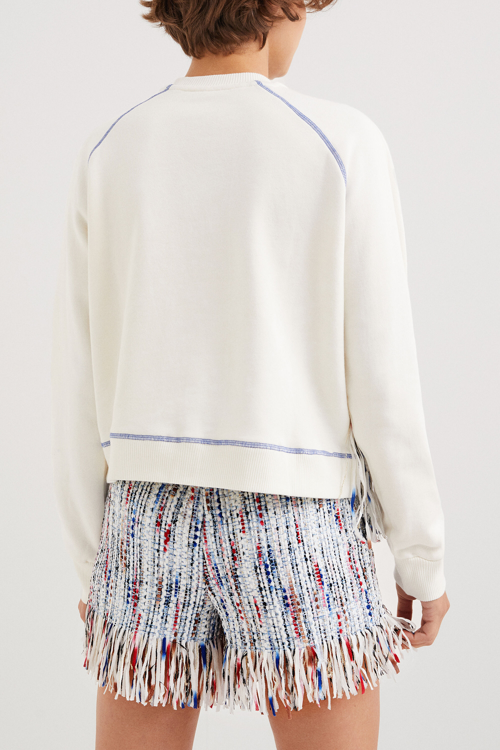 Sweat-shirt patchwork tissus