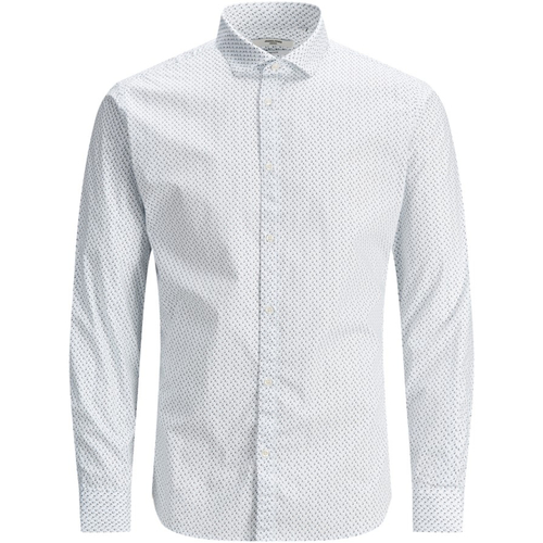 Jack & Jones - 12234533 JWHBLACKPOOL STRETCH SHIRT LS UK WHITE Blanco