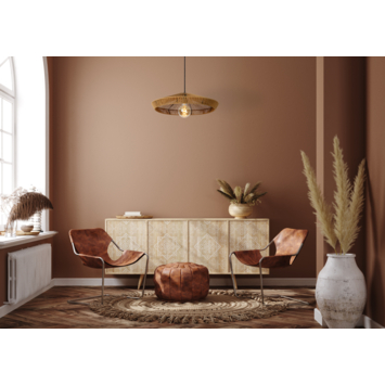 Lucide hanglamp Yunkai Ø 50 cm 60W natural houtlook