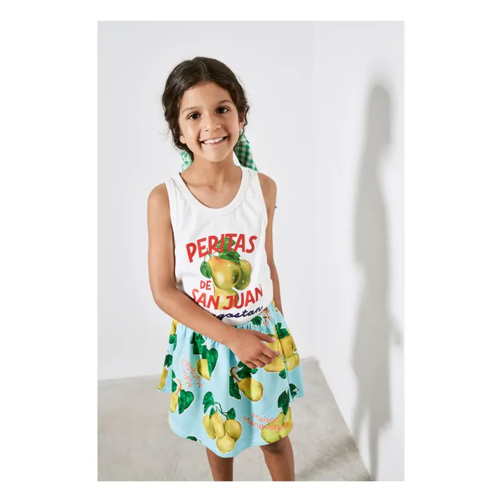 Maison Mangostan Jupe Peritas Coton Bio | Bleu ciel