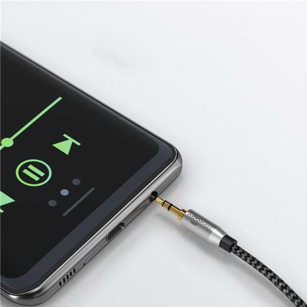 (3m) 3.5mm Klinke Audio Stecker Stereo AUX Kabel mit vergoldeten Kontakten (65275) - Sharkskin Grey