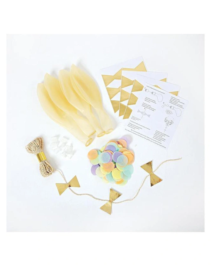 Ballon-Bastelset CONFETTI mit 8 Ballons in bunt