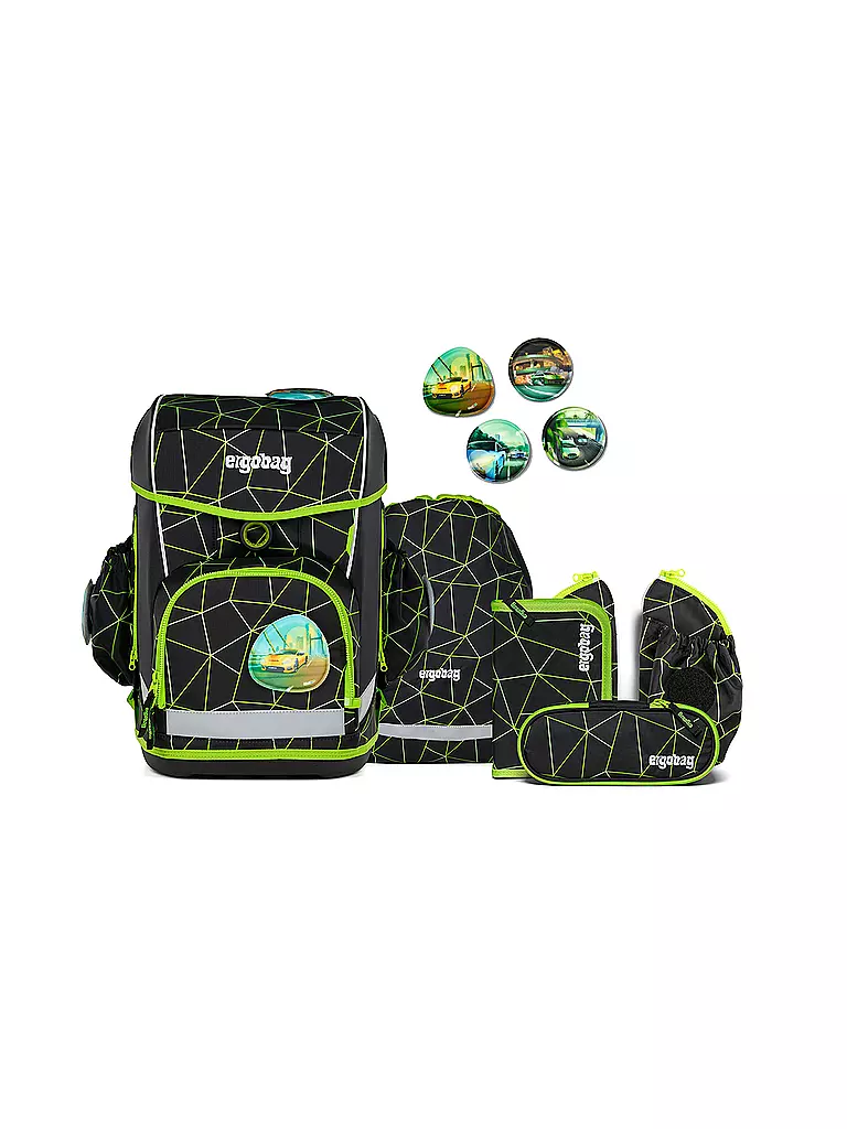 ERGOBAG Schultasche Set 5tlg CUBO LIGHT CyBär Race schwarz