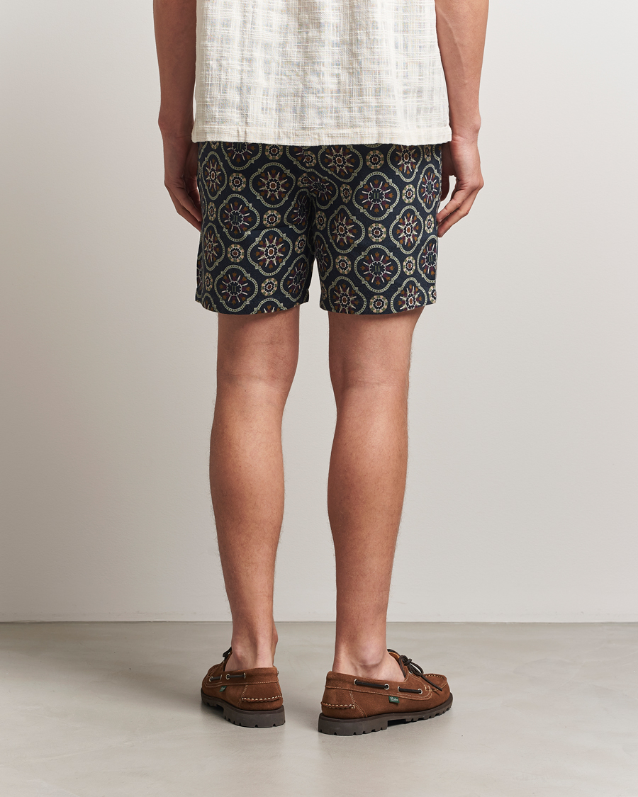 Les Deux Otto AOP Tapestry Shorts Dark Navy