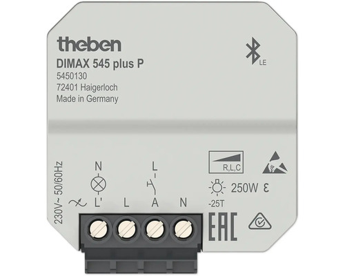 Theben Universele Dimmer DIMAX 545 plus P grijs 5450130