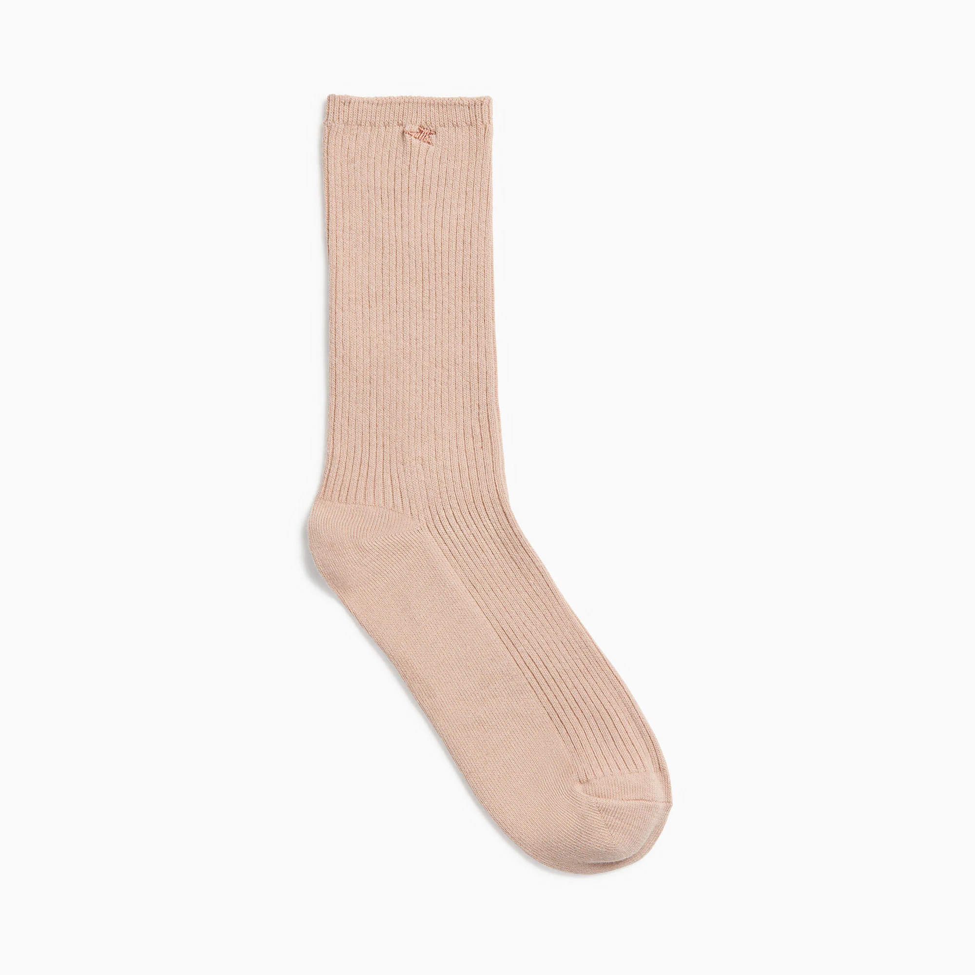Chaussettes-Chaussettes Ella taupe côtelées